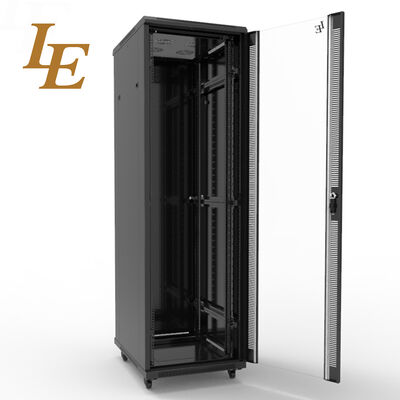 19 inch 600mm 800mm Width Server Rack SPCC Steel Network Cabinet with Tempered Glass Front Door Flat Packing for Data Center Using