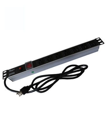American Power Distribution Unit Industrial Use USA Socket 1U Height Aluminium Alloy