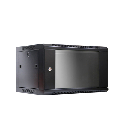 19' Room Network Server Rack Enclosure Black Wall Mount SPCC Acciaio 100kg Carico 4U-18U