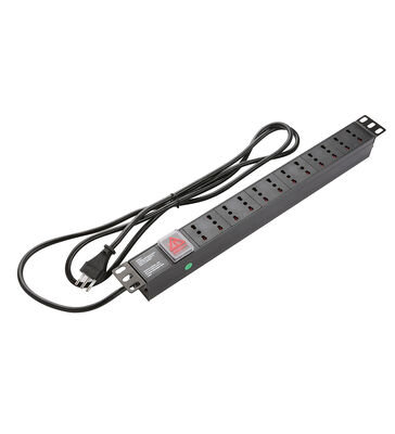 Unità di distribuzione dell'energia Uso industriale presa italiana altezza 1U 250V CA CE ROHS certificato di alluminio 8/12 12A/16A