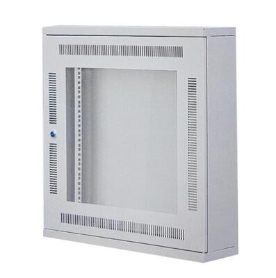 Armadio Rack per Server da 19 pollici 12U a Parete con Porta in Vetro Temperato e Ingresso Cavi in Alto e in Basso
