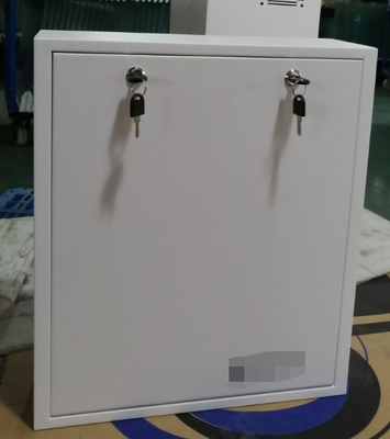 Scatola di sicurezza in acciaio per DVR/NVR per montaggio a parete per sistemi di sorveglianza CCTV, design ventilato con cavo integrato, staffa di montaggio per scatola di sicurezza per DVR/PC da 45,7 x 45,7 x 12,7 cm