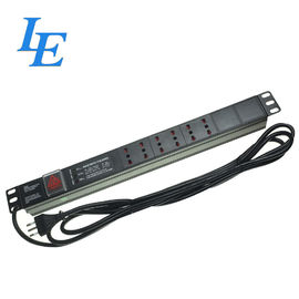 PDU dello scaffale della rete della PDU diretta rete del supporto di scaffale di modi 1u 6 lunghezza di cavo dei 2 tester