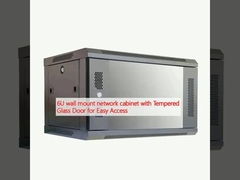 6U cabina di rete a montaggio a parete con porta in vetro temperato per un facile accesso